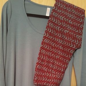 Lularoe 2 pc set, leggings and lynnae